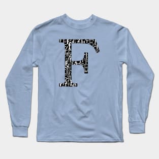 F Filled - Typography Long Sleeve T-Shirt